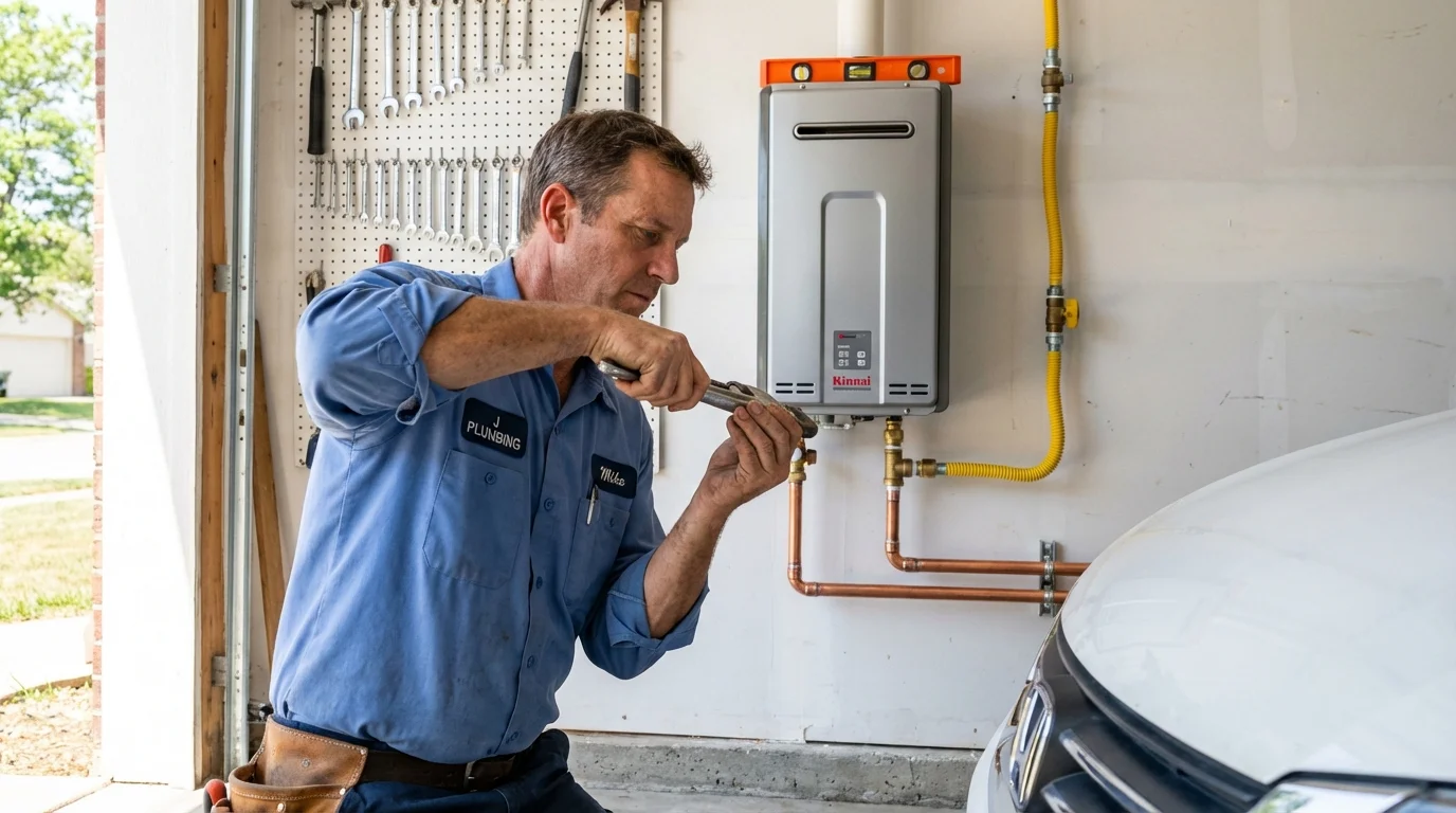 Tankless water heater installation by a Johns Plumbing LLC plumber in Wernersville